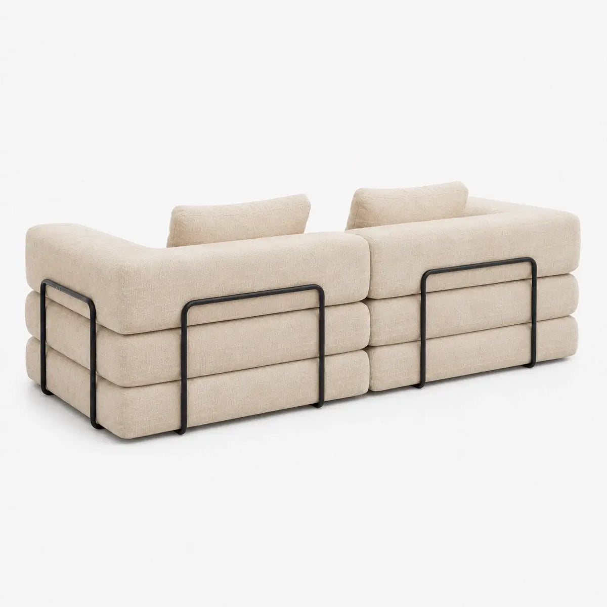 Canapé-lit modulable Kovena Duo Beige Écru