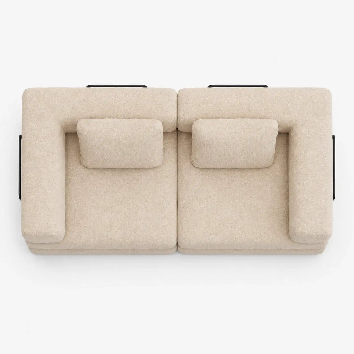 Canapé-lit modulable Kovena Duo Beige Écru